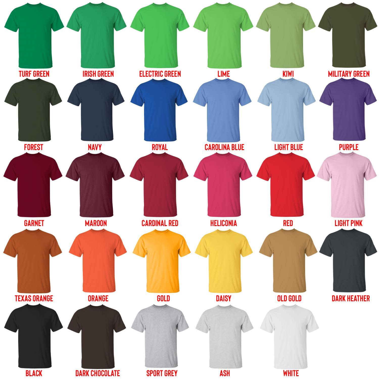t shirt color chart - Elden Ring Store