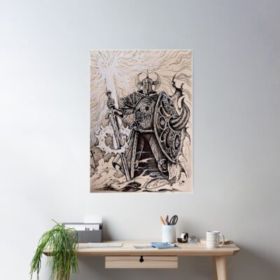 Alternative view of Knight Of The Crucible Elden Ring Poster