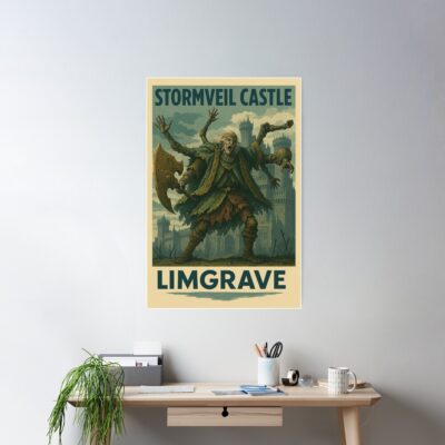 Alternative view of Elden Ring Travel Poster Stormveil Castle Godrick The Grafted Poster