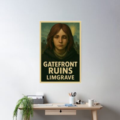 Alternative view of Elden Ring Travel Poster Gatefront Ruins Melina Poster