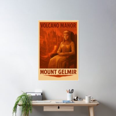 Alternative view of Elden Ring Travel Poster Volcano Manor Mount Gelmir Tanith Poster