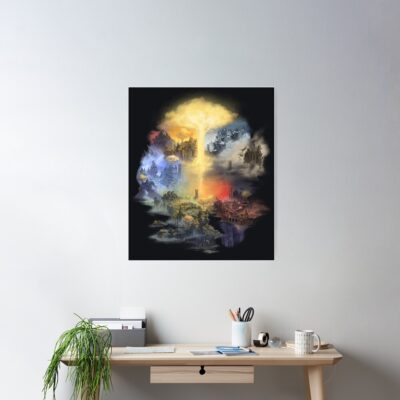 Alternative view of Elden Ring Map Poster