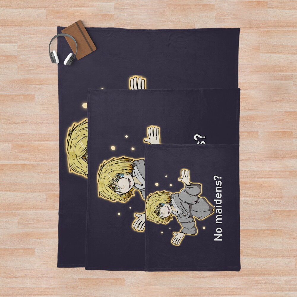 Vintage Retro Elden Ring No Maidens Throw Blanket - Image 3