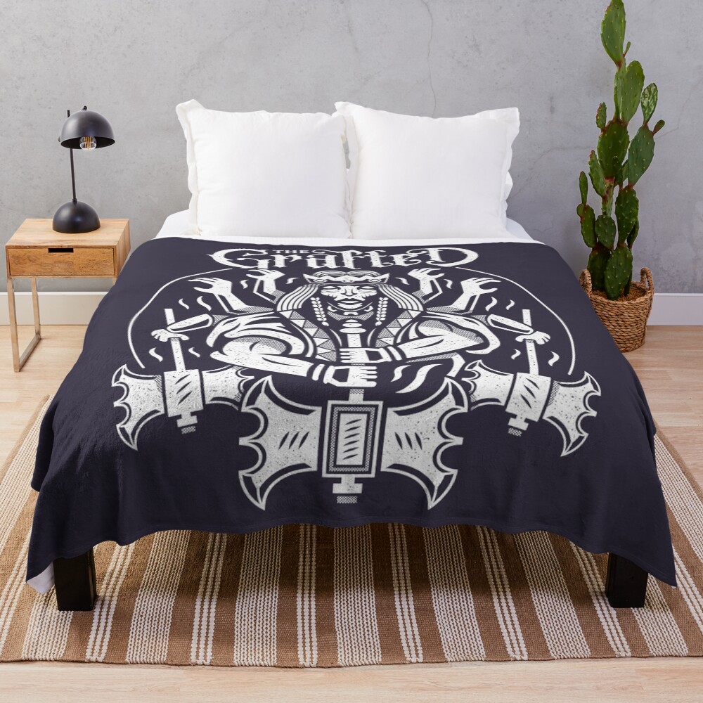 Elden Ring Black The Grafted Throw Blanket