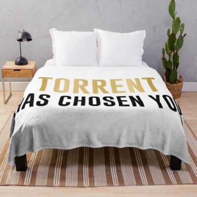 Torrent Has Chosen You Gold And Black Throw Blanket