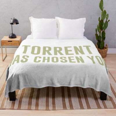 Torrent Has Chosen You Light Green Throw Blanket