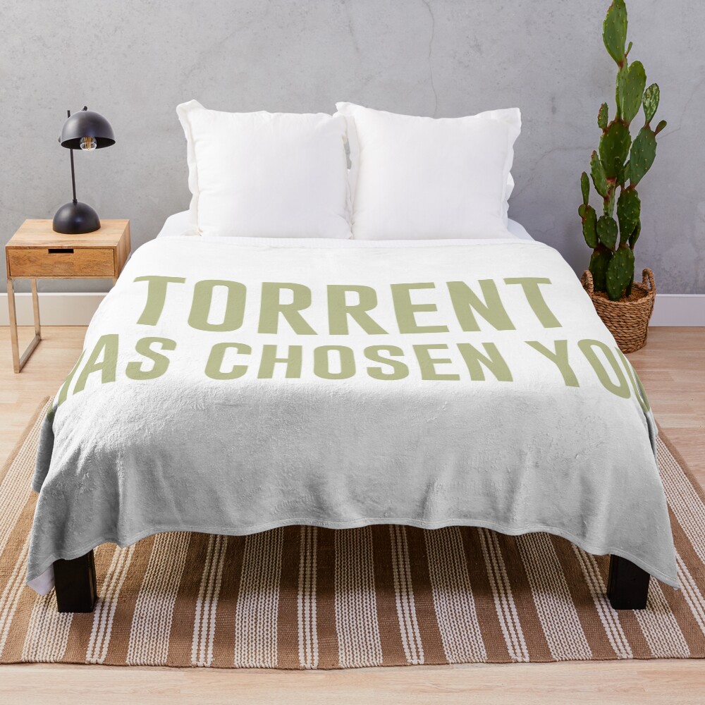 Torrent Has Chosen You Light Green Throw Blanket