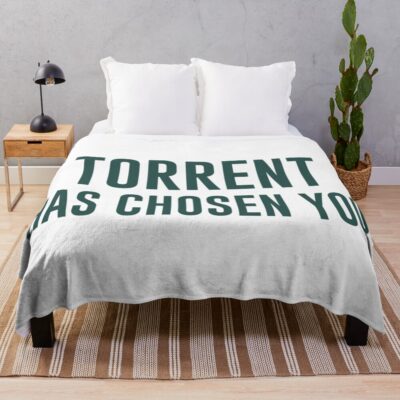 Torrent Has Chosen You Military Green Throw Blanket