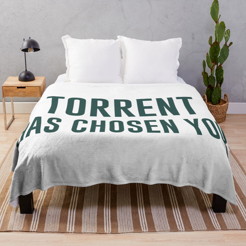 Torrent Has Chosen You Military Green Throw Blanket