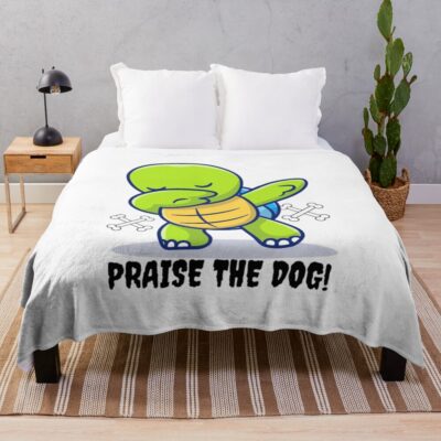 Elden Ring Dog Funny Fan Art Throw Blanket