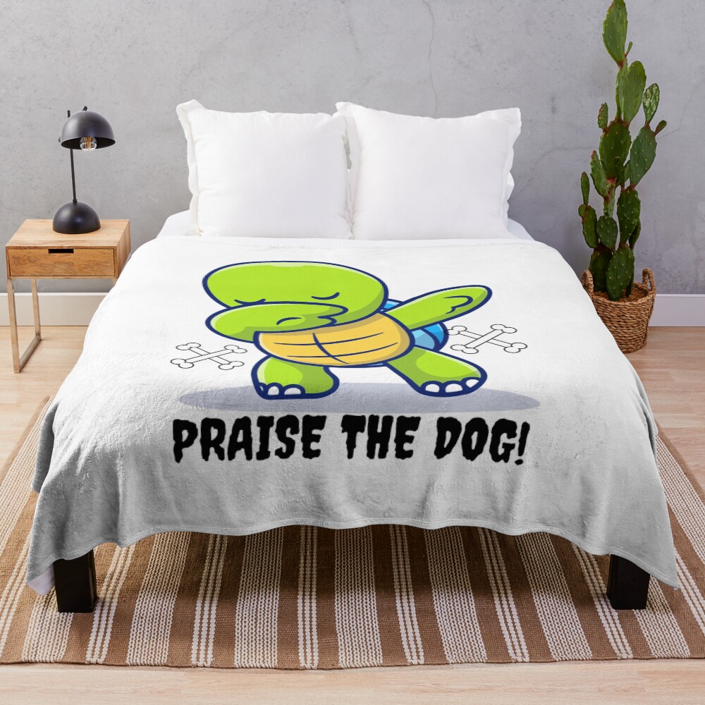 Elden Ring Dog Funny Fan Art Throw Blanket