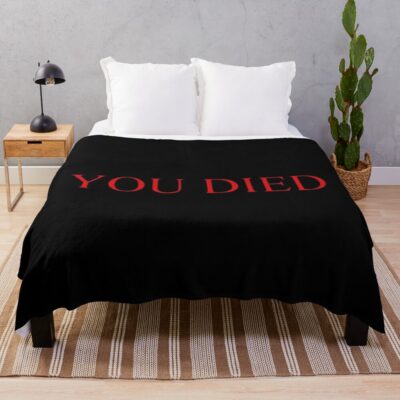 Elden Ring You Died Throw Blanket