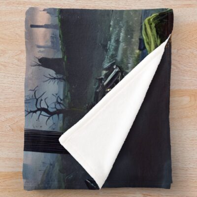 Alternative view of Elden Ring The Glowing Erdtree Throw Blanket