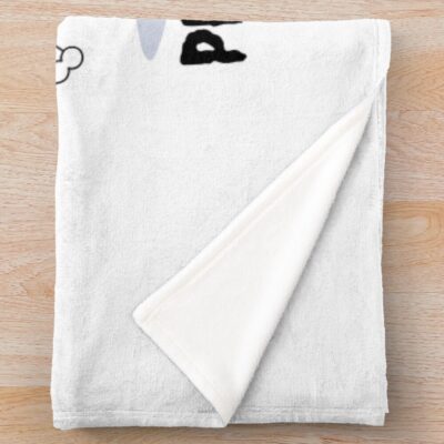 Alternative view of Elden Ring Dog Funny Fan Art Throw Blanket