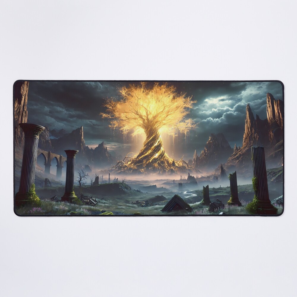 Elden Ring The Glowing Erdtree Mouse Pad