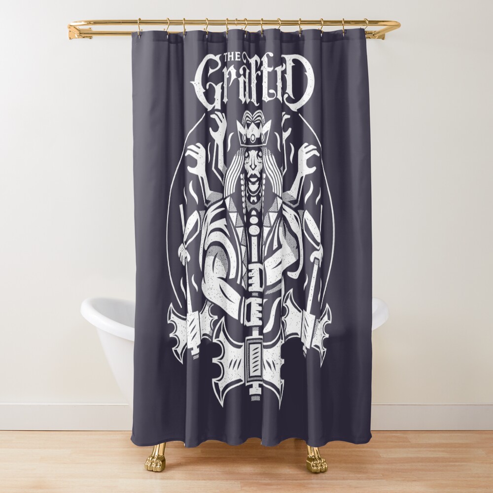 Black The Grafted Shower Curtain