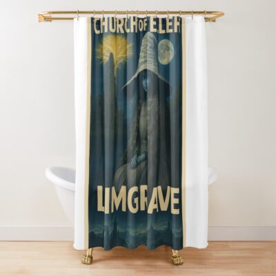 Elden Ring Travel Poster Church Of Elleh Ranni The Witch Shower Curtain